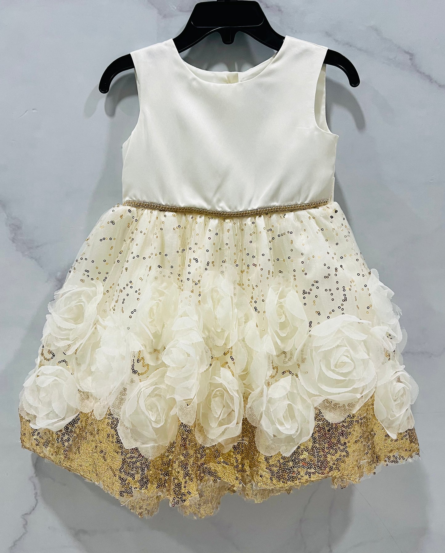 Vestido gala eventos blanco niña
