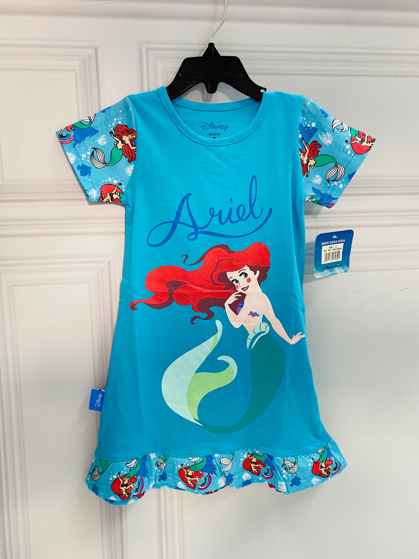 Pijama Vestido Sirena Ariel Disney azul niña 86384368