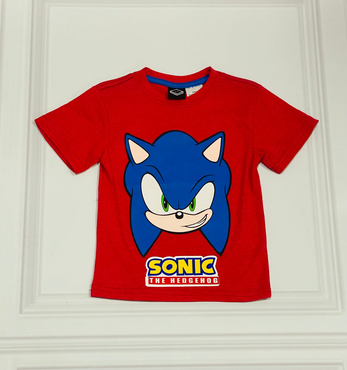 Camisa roja sonic niño promo 4x1000