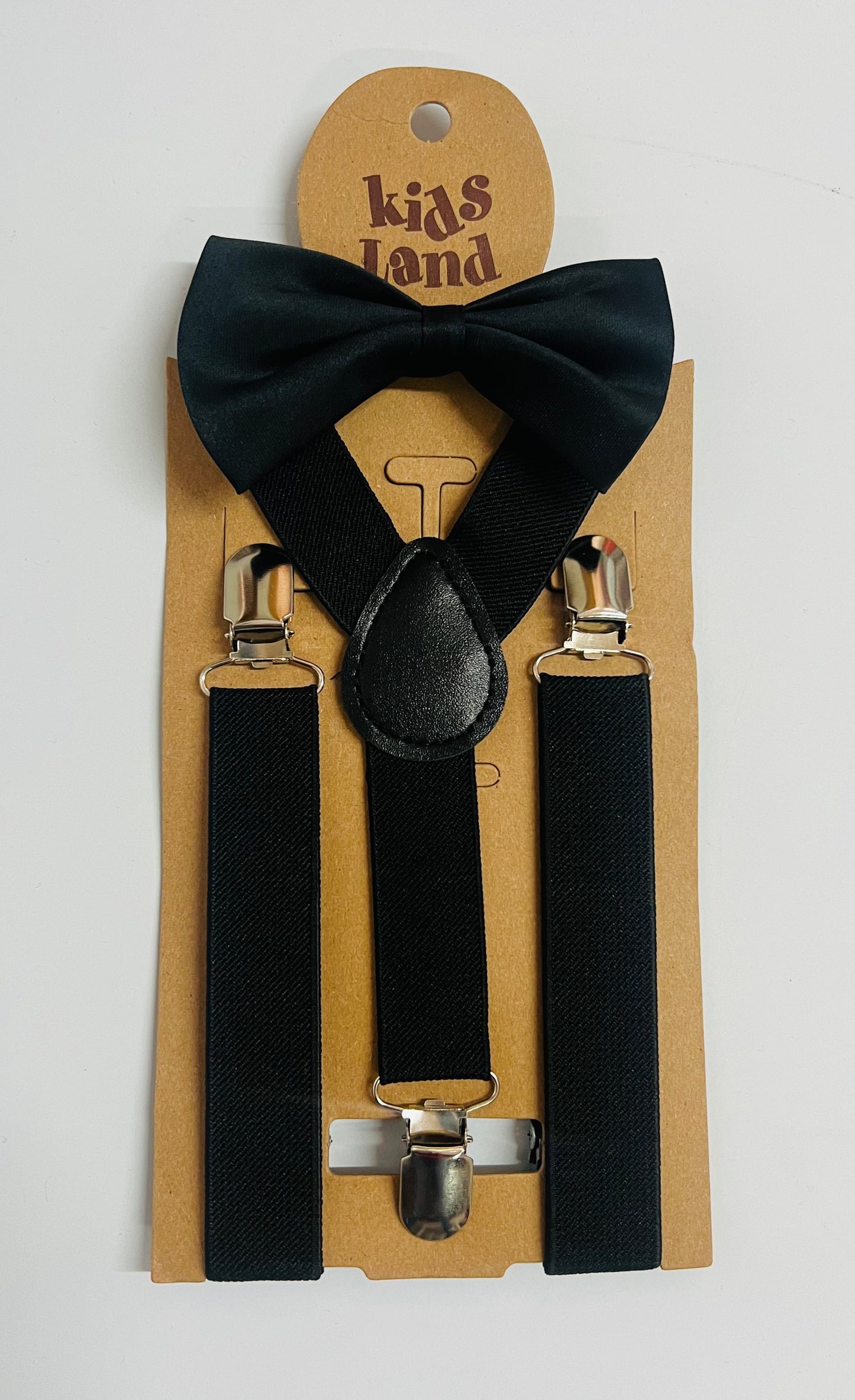 Tirantes y corbatin set 2 piezas negros