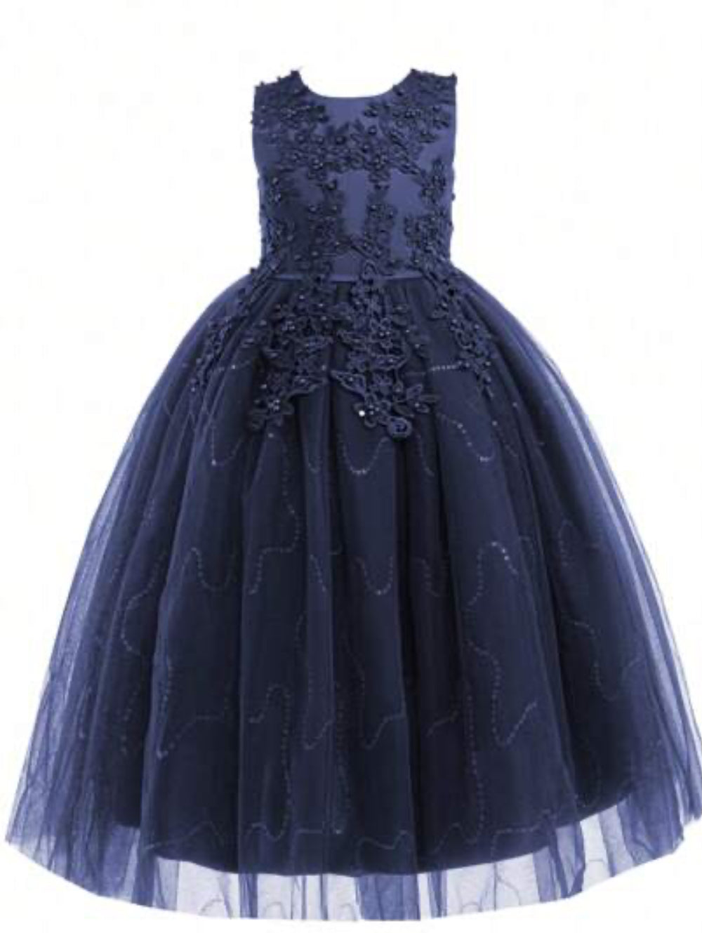 Vestido azul largo lentejuelas para evento de gala