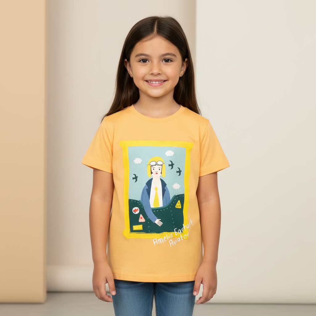 Camisa anaranjada piccolina niña promo