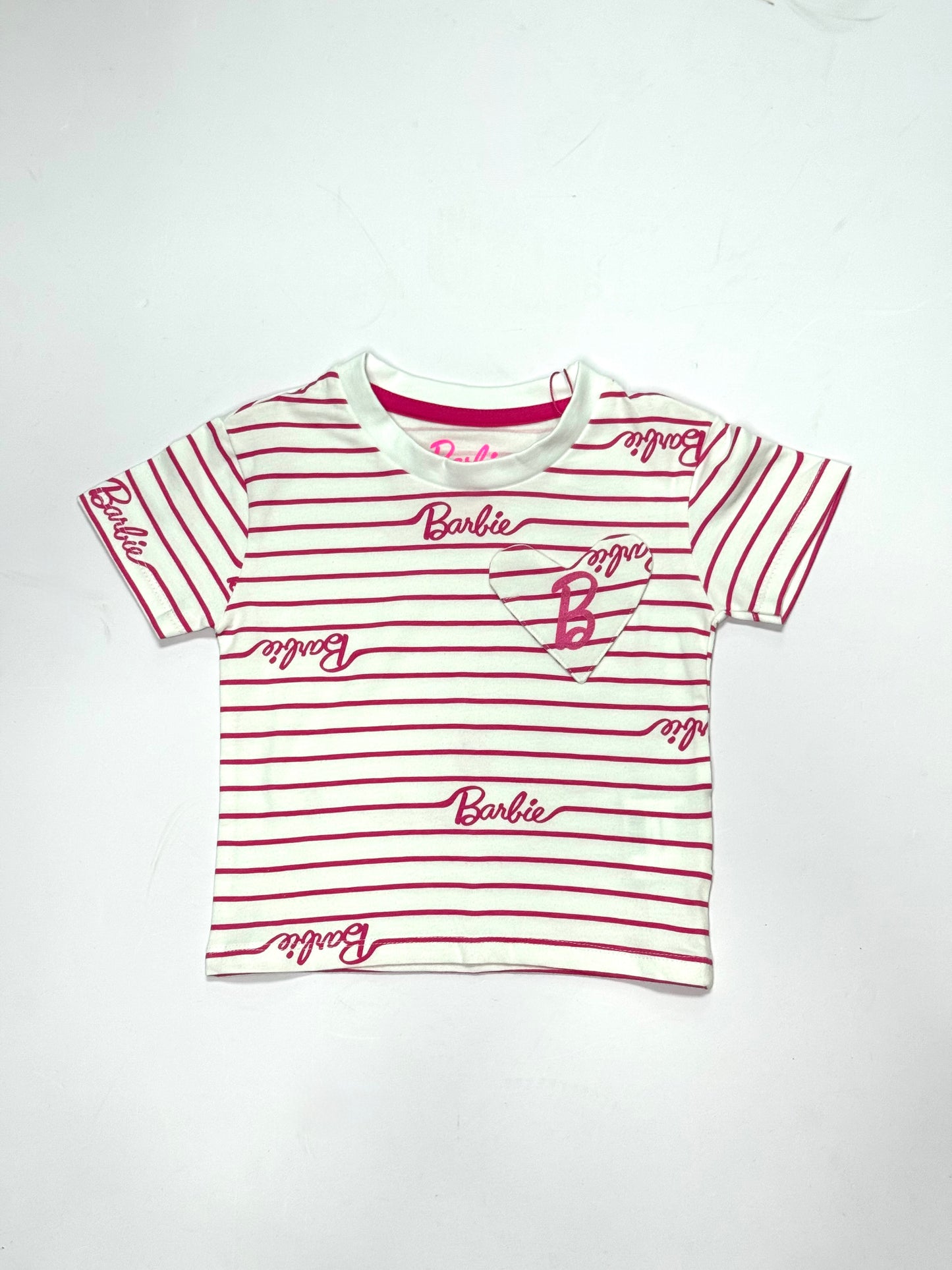Camisa blanca rosado claro niña Barbie Disney BA-90049