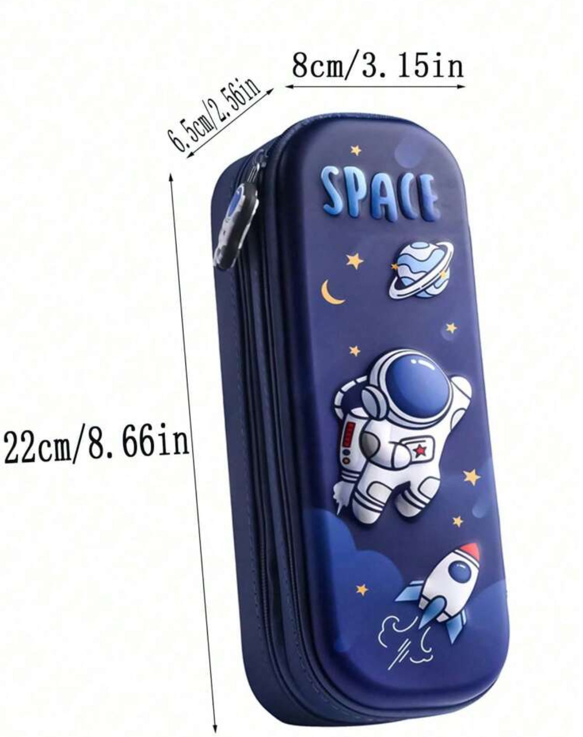 Cartuchera azul astronauta