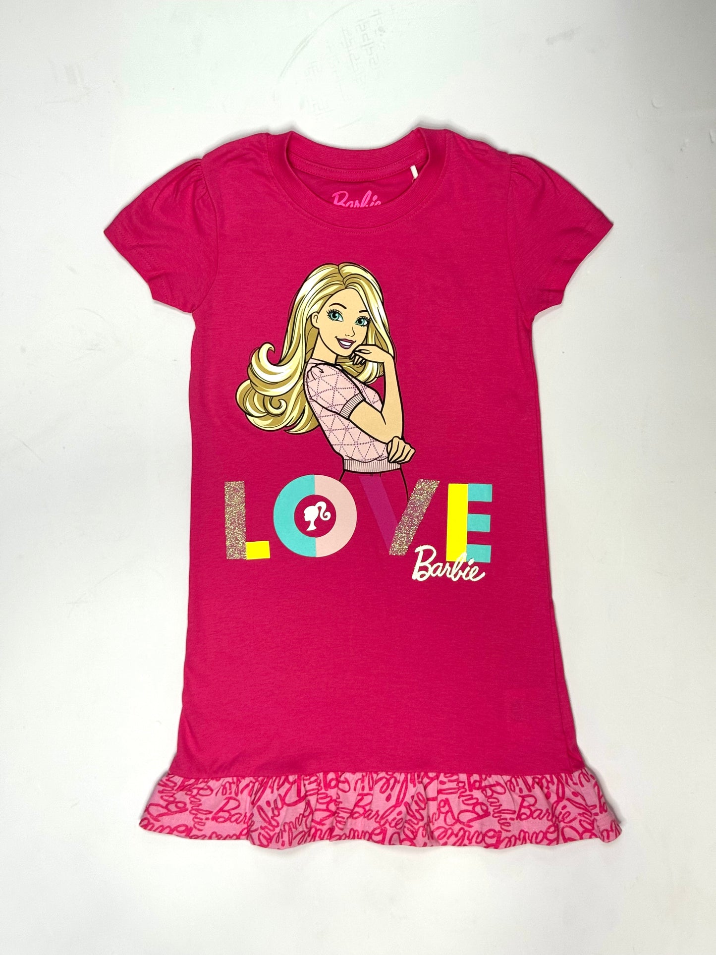 Vestido rosado fucsia niña Barbie Disney BA-89970