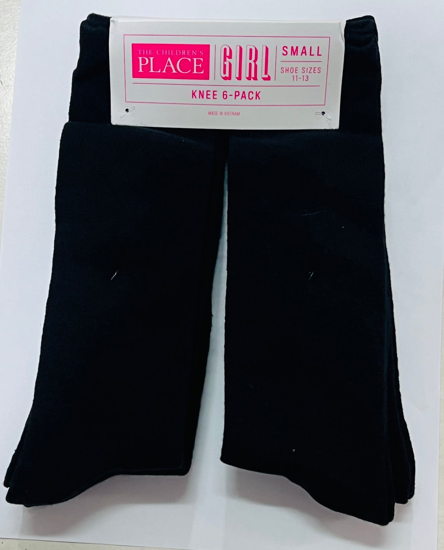 Set 6 calcetines negros altos Childrens place niña niño unisex 95935