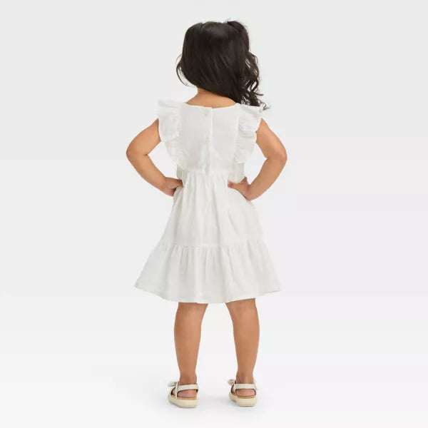 Vestido blanco Oshkosh revuelos niña 16259312