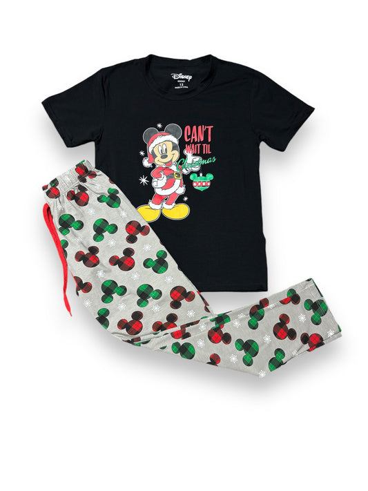 Pijama negra navideña Mickey Disney B3ADT110T niño niña