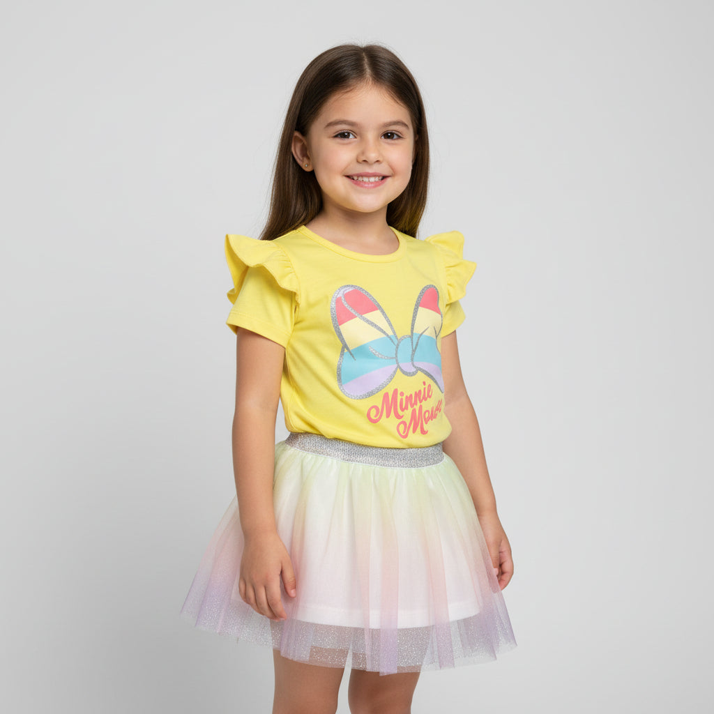 Set 2 piezas Disney Minnie amarillo niña bebe D9MI1365B promo 2x1000