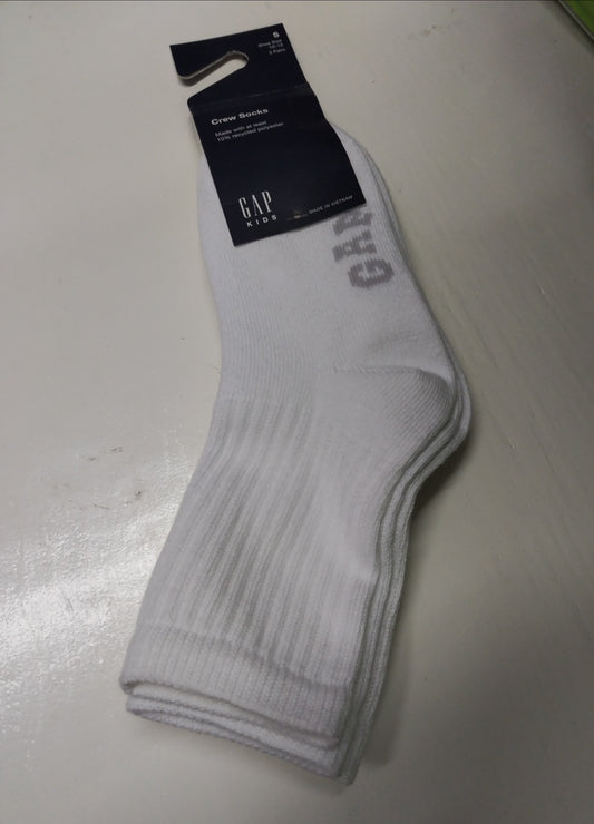 Set 3 pares calcetines Blancos unisex niña niño Gap altos promo