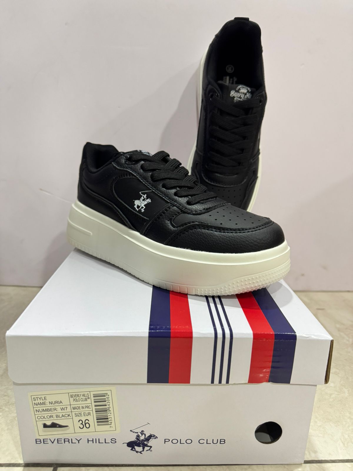 Tenis Polo Club dama mujer negro NURIA-BL-W7-A 14901290