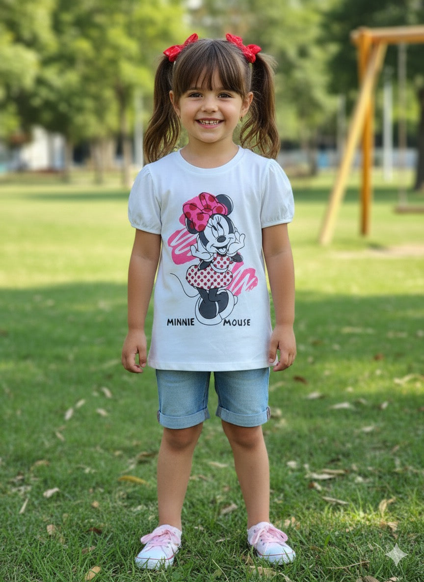 Camisa blanca niña Minnie Disney MM-2623