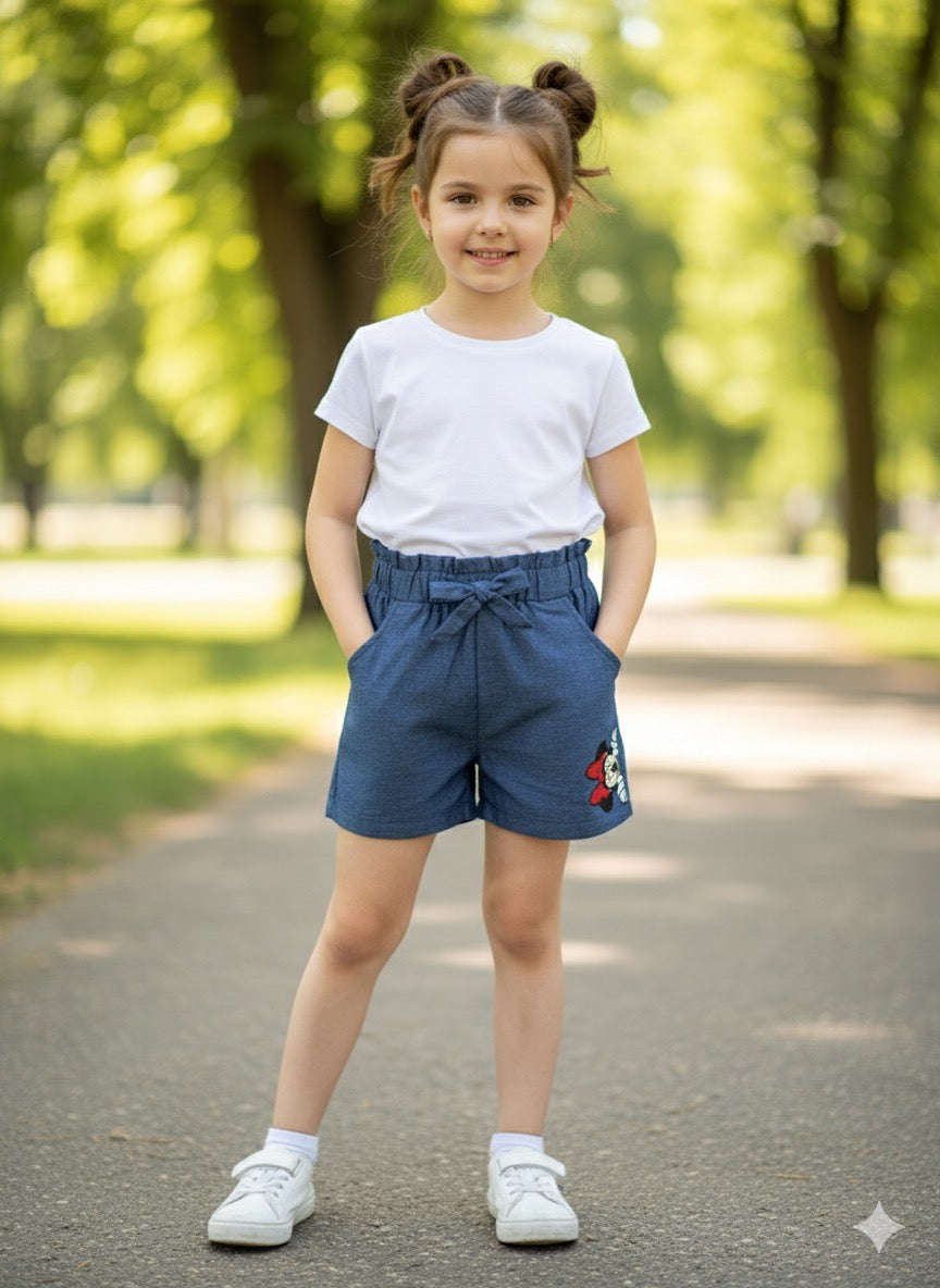 Short azul oscuro niña Minnie Disney MM-2608