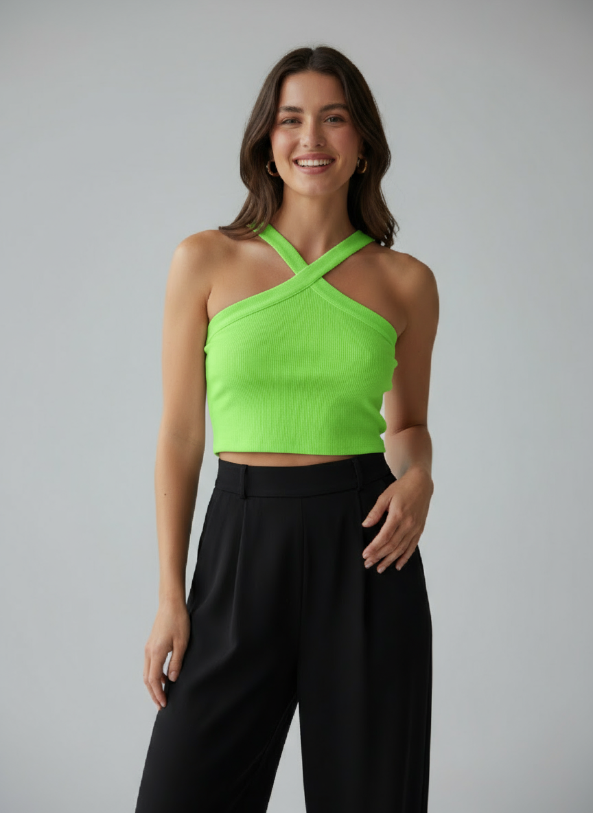 Camisa dama blusa verde CTD1169-30 315215 Promo 4x1000