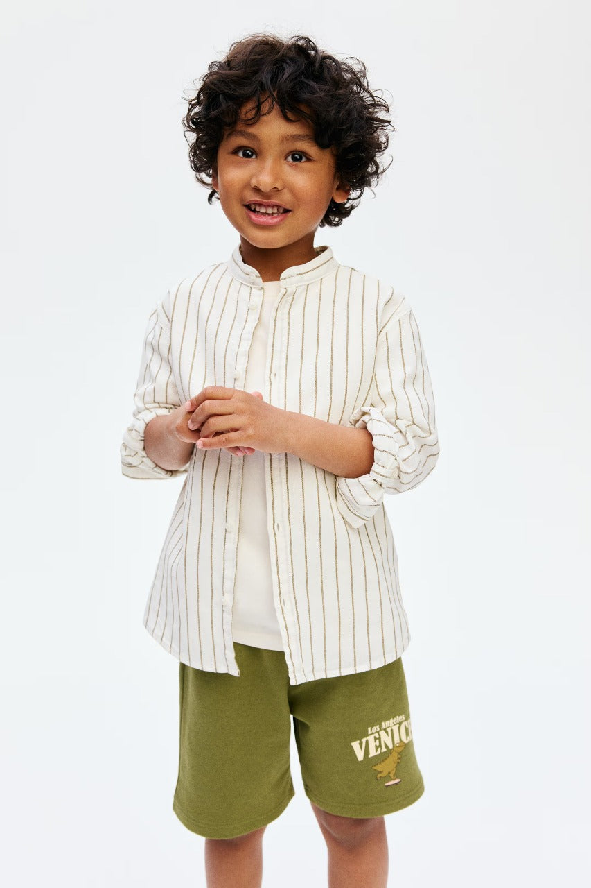 Camisa blanca henley formal niño H&M 1289756001