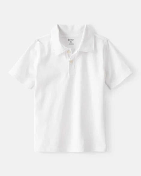 Camisa estilo polo blanca niño Oshkosh 3T017110