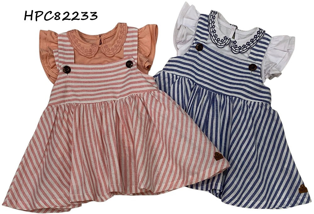 Vestido azul oscuro bebe niña polo HPC82233