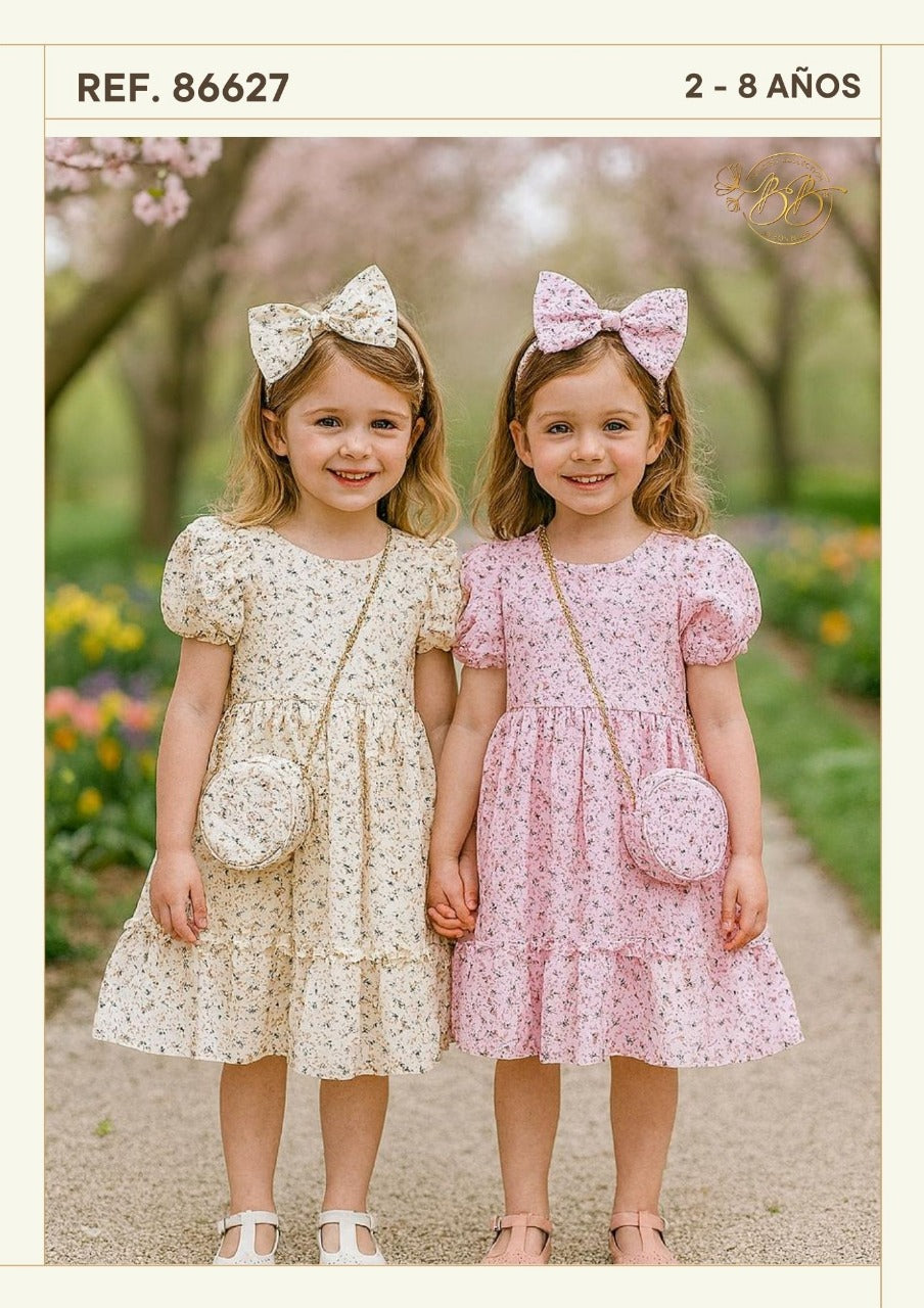 Vestido rosado niña gala eventos 86627