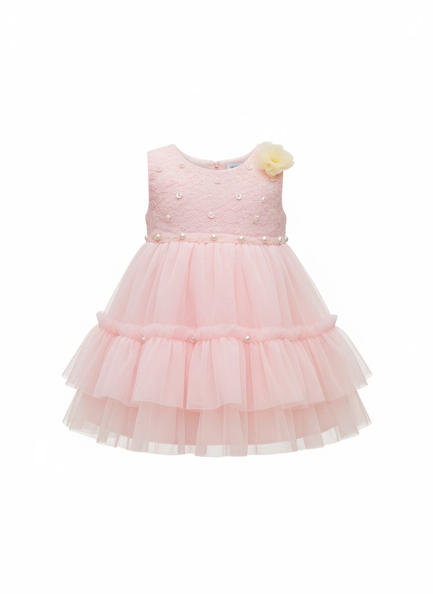 Vestido rosado bebe niña gala eventos 79703