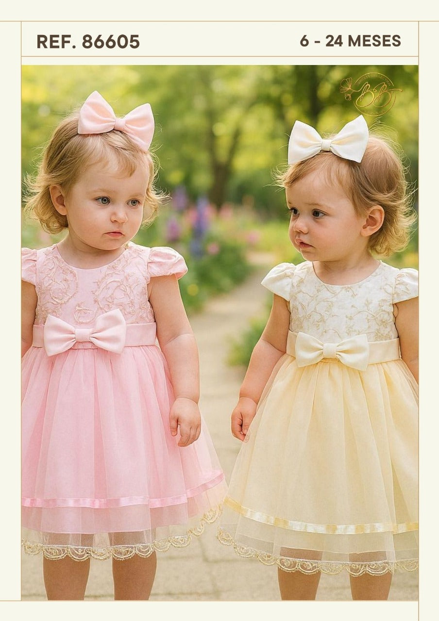 Vestido rosado chongo bebe niña gala eventos 86605