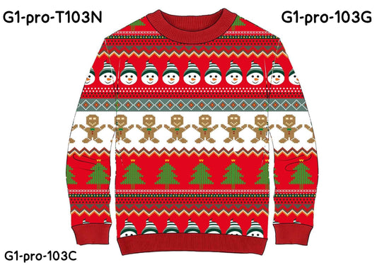 Sueter navideño niño niña dama mujer caballero hombre rojo blanco