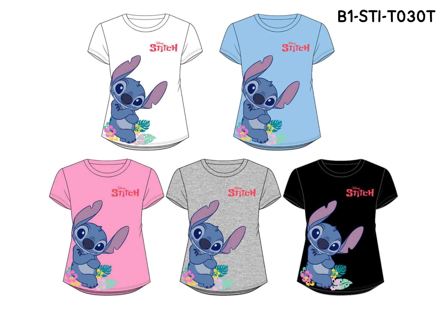 Camisa stitch blanca niña juvenil B1-STI-T030T 490390