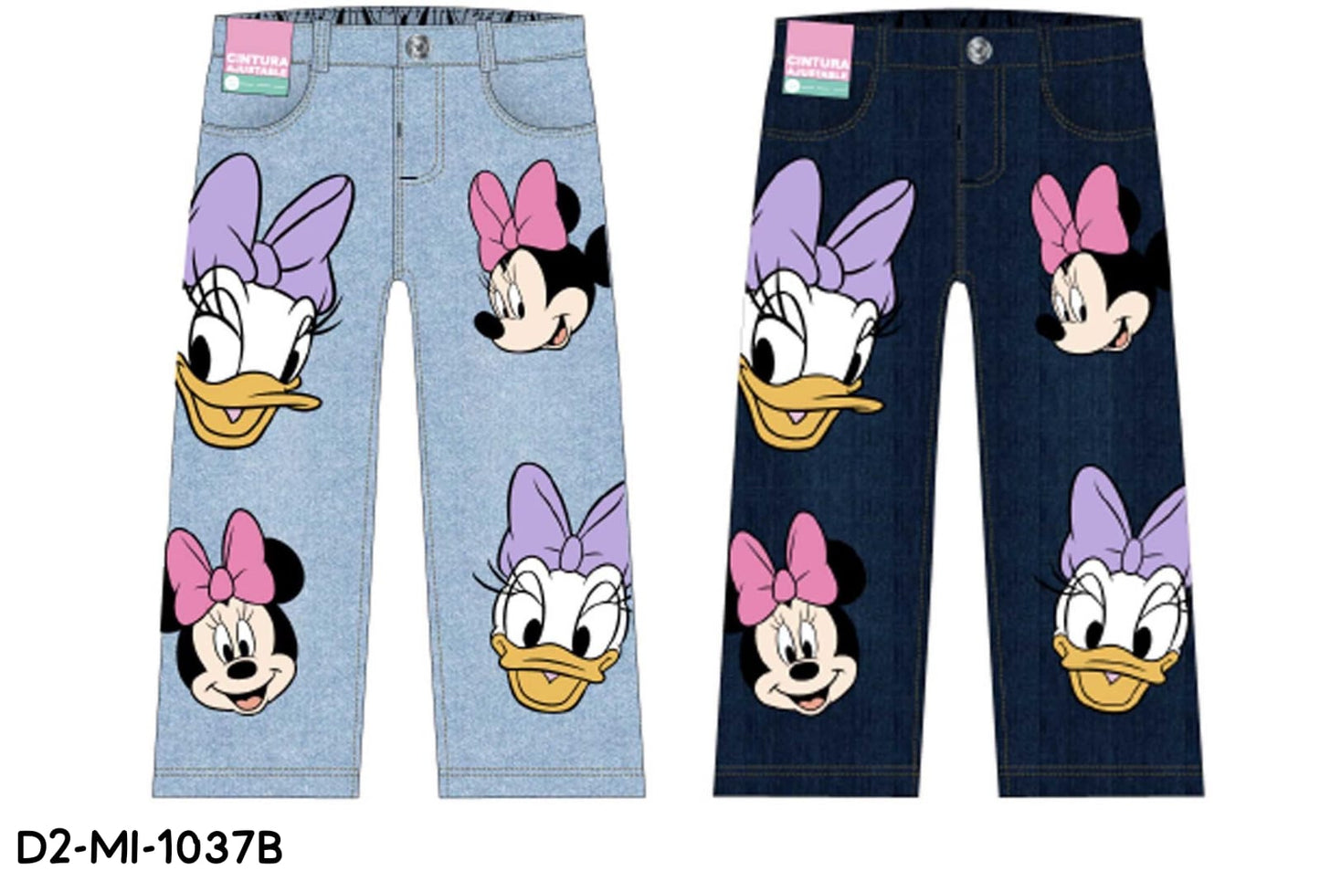 Pantalon jeans azul claro bebe niña Minnie D2-MI-1037B