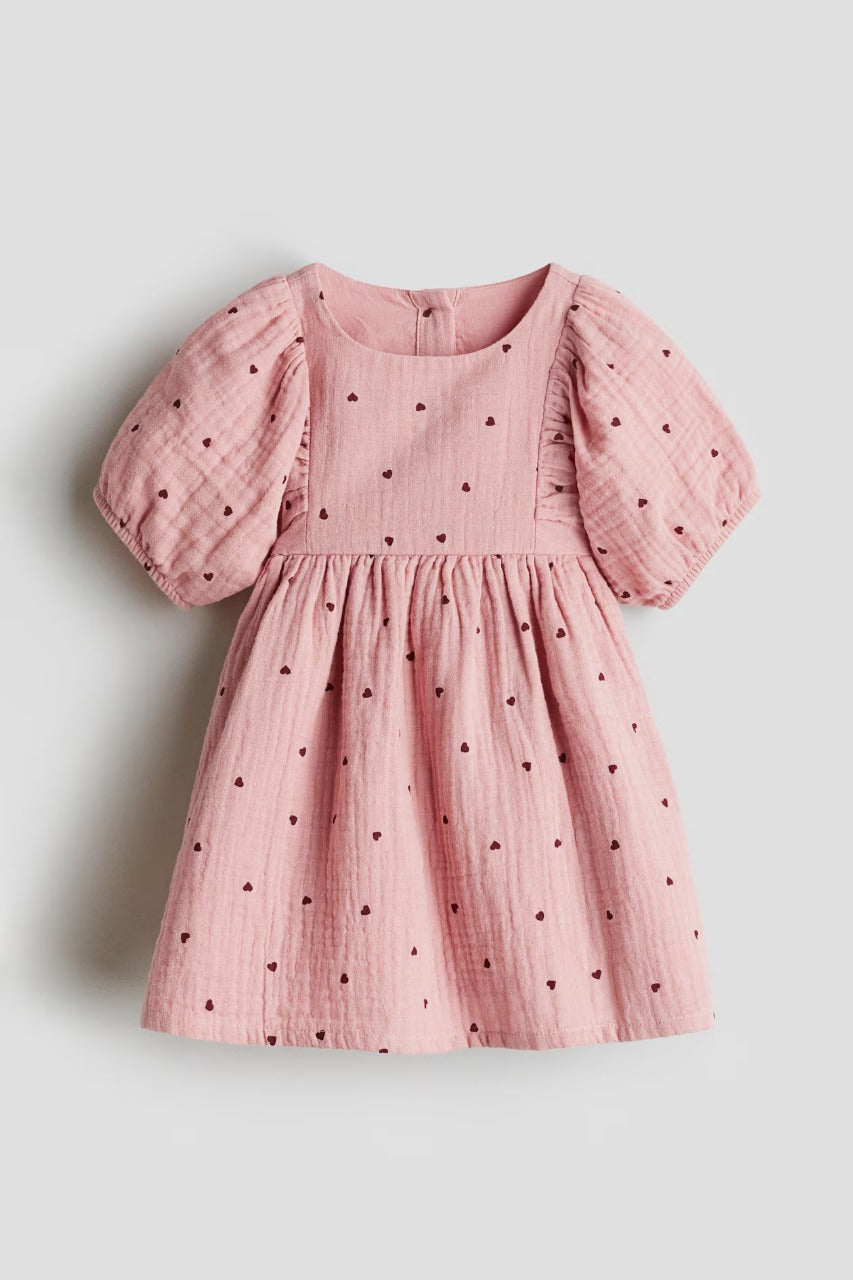 Vestido rosado corazon niña H&M 1199571