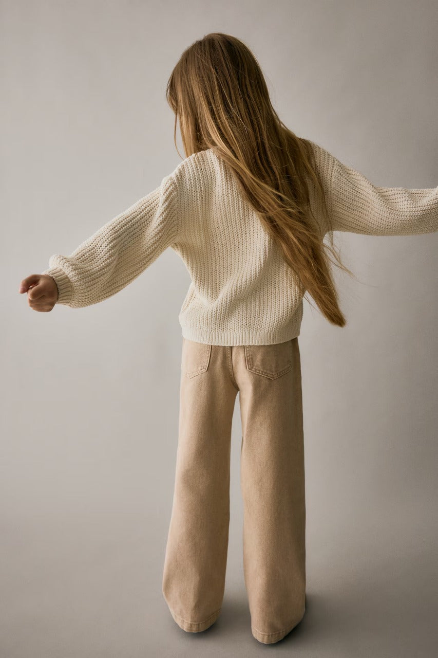 Pantalon cargo niña café H&M 1228834