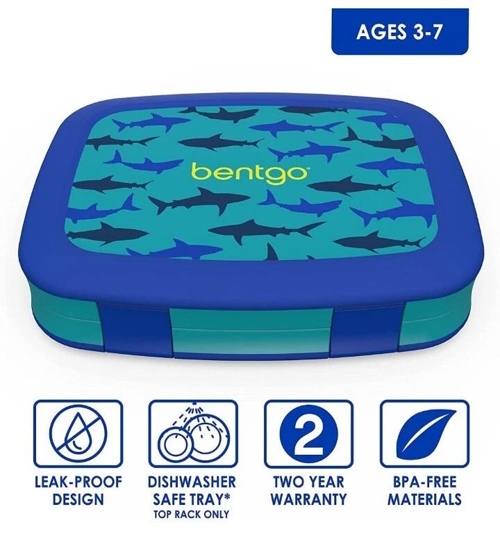 Contenedor para comida lonchera Bentgo bento azul verde BGKDPT-2SHK