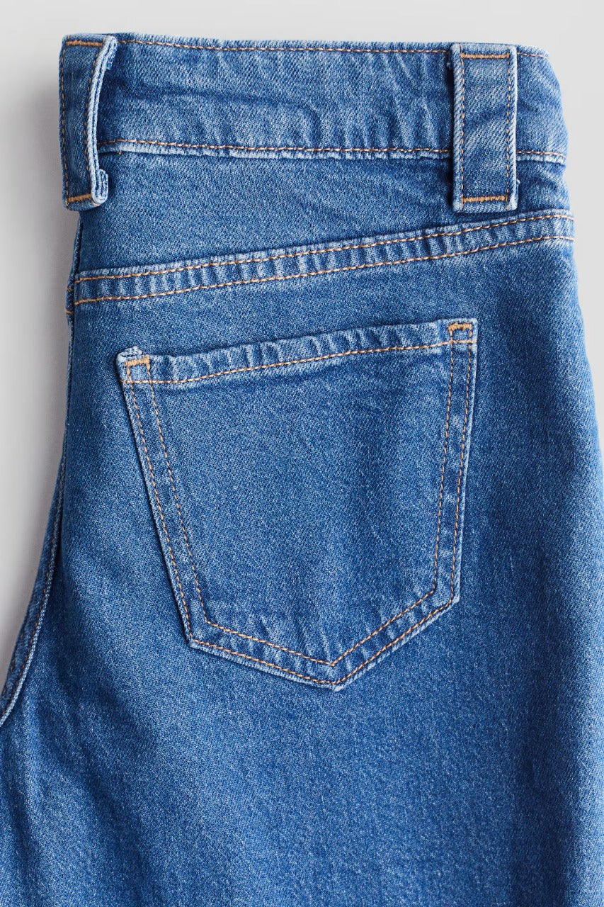 Pantalon wide leg azul jeans niña H&M 1275609002