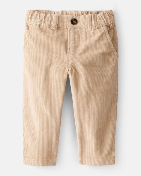 Set 3 piezas bebe niño camisa mameluco verde pantalon beige Carters