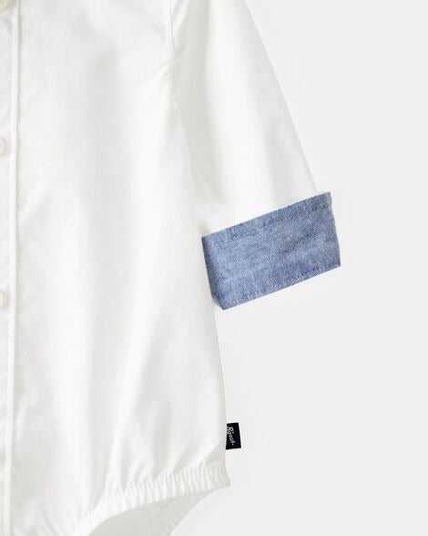 Camisa mameluco blanco bebe niño Oshkosh 1Q433410