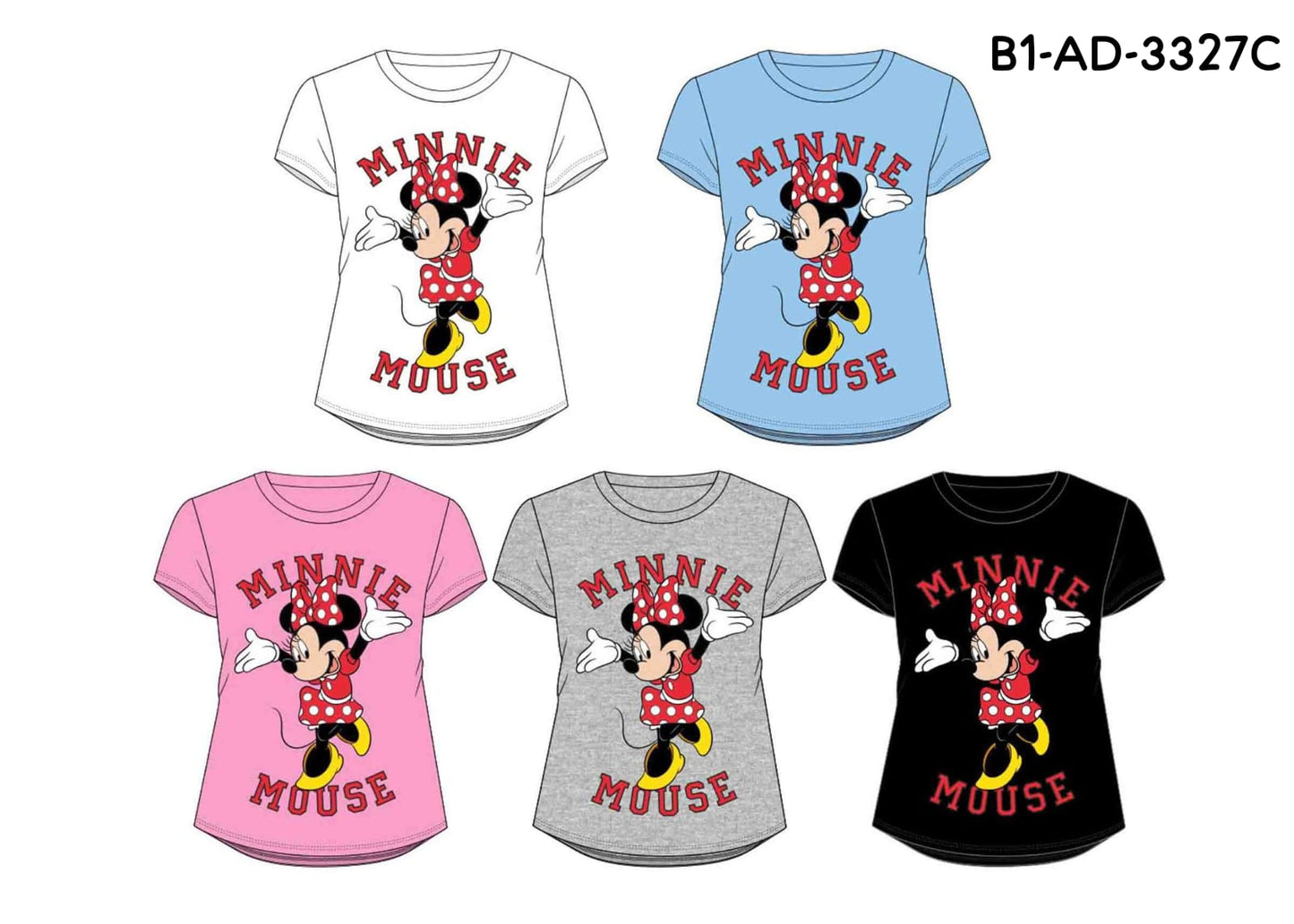 Camisa dama mujer azul celeste Minnie B1-AD-3327C