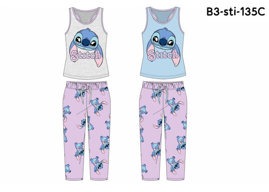Pijama dama niña gris morado Stitch B3-STI-135C 690490 promo 2x1000