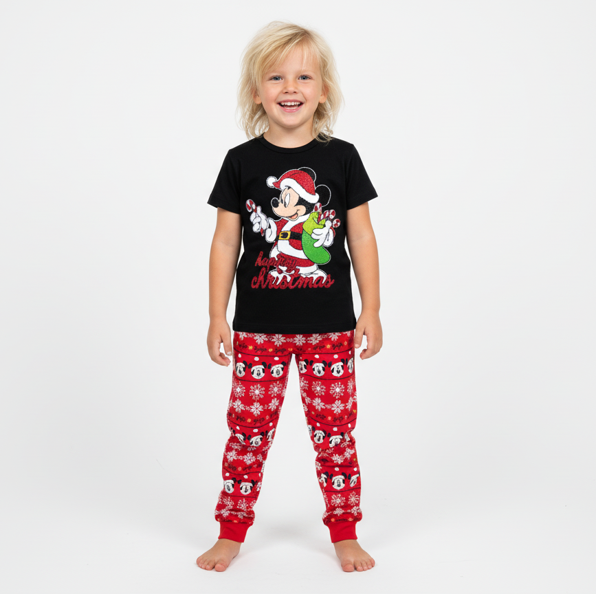 Pijama negra roja niño navidad navideño Mickey B3-AD-T110G 590490