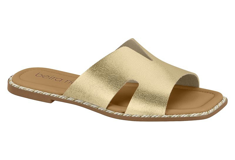 Zapato dama mujer Beira rio Brilho Italia dorado 30579