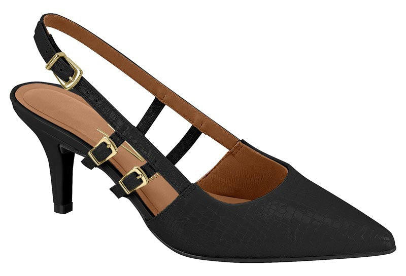 Zapato dama tacon mujer Vizzano Verniz Croco London negro 30336