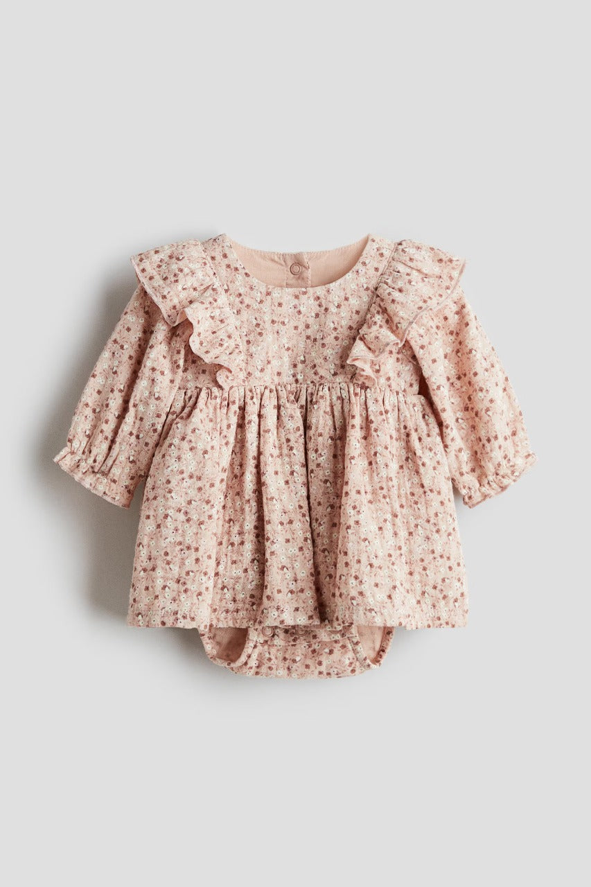 Vestido mameluco rosado niña H&M 1289836002