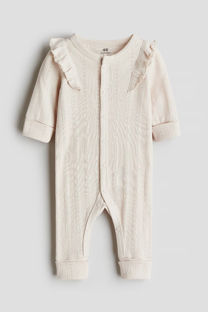 Pijama mameluco bebe niña beige H&M 1194079012