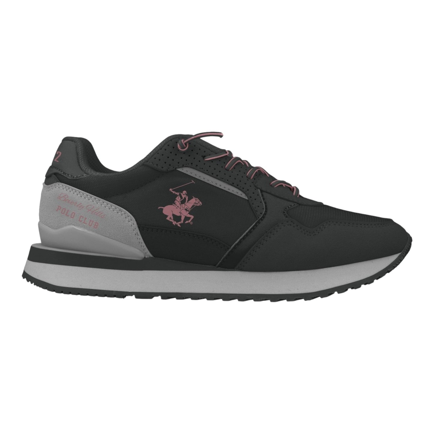 Tenis Polo Club negro mujer JULIA-BL-W6-B