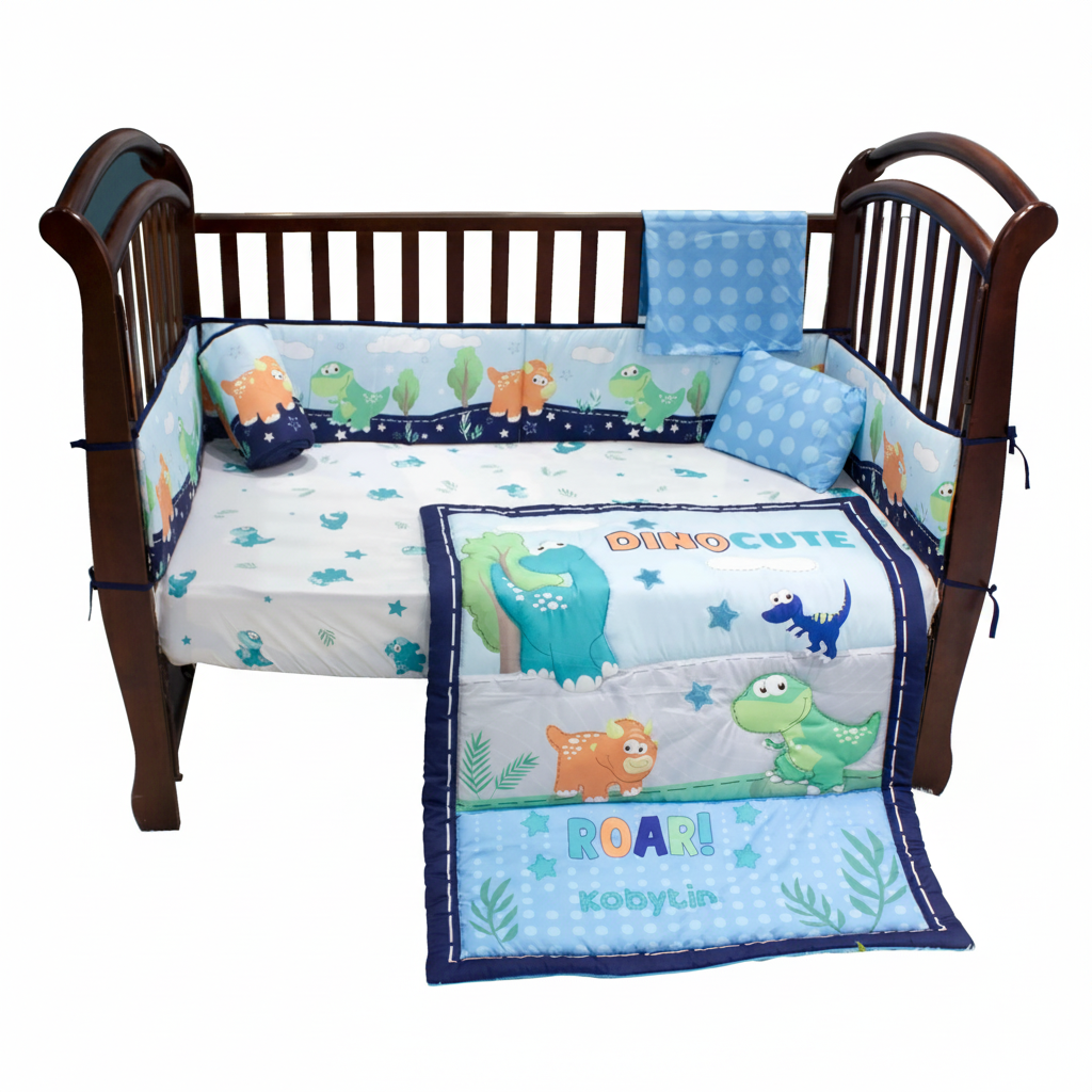 Set sabanas cuna 5 piezas almohada bebe niño
Dinosaurios