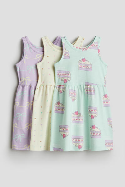 Set de 3 vestidos niña H&M helado ice cream