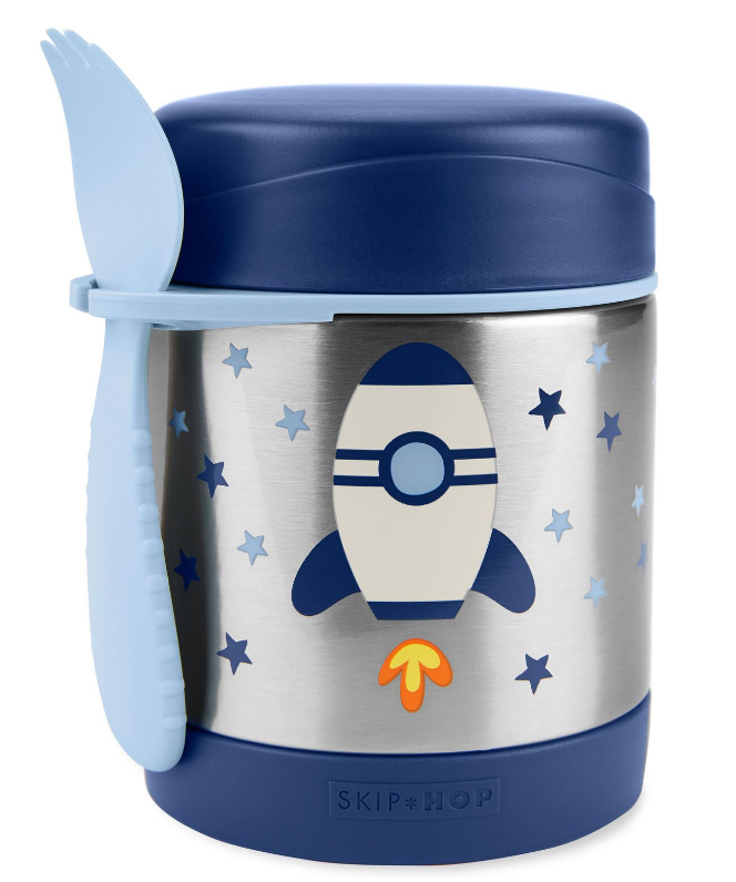 Termo contenedor térmico Skip Hop cohete con tenedor