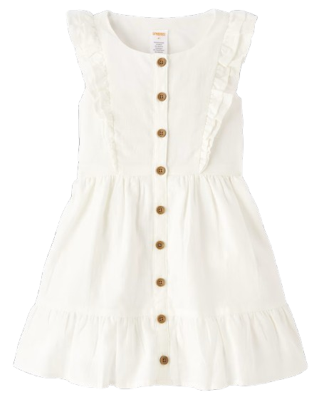 Vestido blanco revuelos Gymboree niña