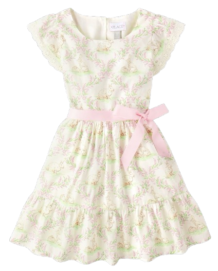 Vestido floreado conejos Childrens Place