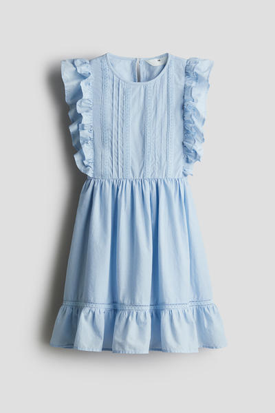 Vestido azul revuelos niña H&M