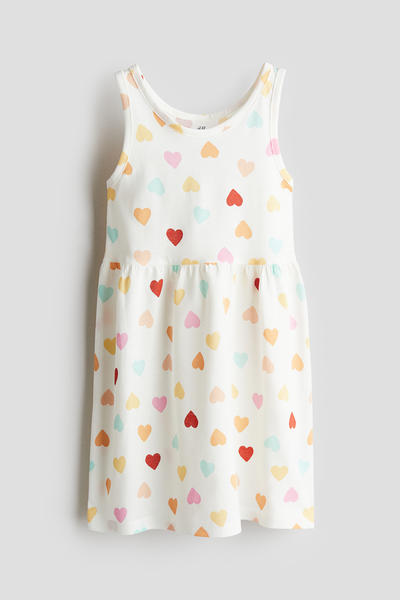 Vestido blanco corazones H&M niña