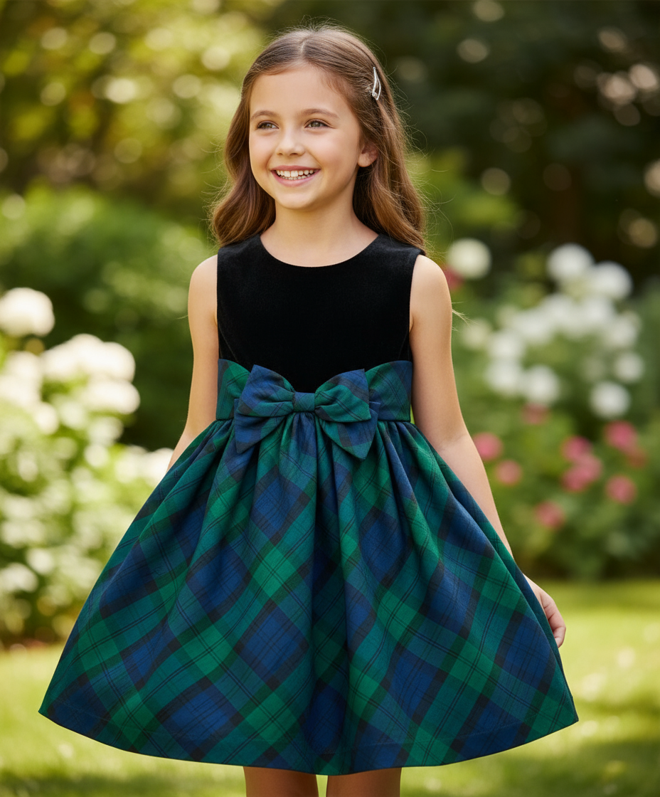 Vestido Cuadros verdes negros Gymboree 61080304