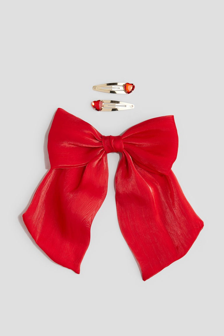 Gancho chongo rojo niña H&M